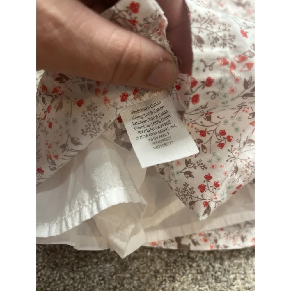Gymboree Baby Girls Two Piece‎ Outfit Floral Deer Size 6-12 Months